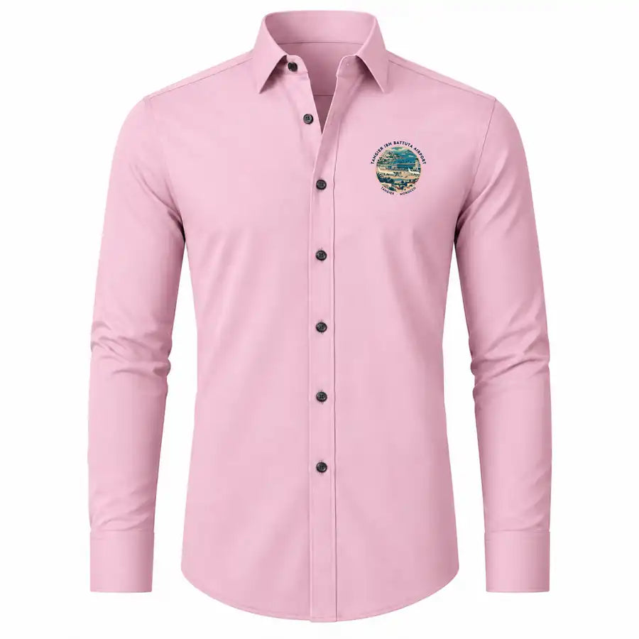Tangier Ibn Battuta Airport (TNG) Shirts - Long Sleeve Shirt - Badge - Pink