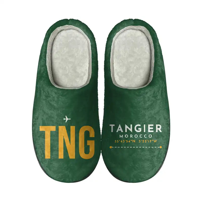 Tangier Ibn Battuta Airport (TNG) Slippers & Flip Flops - Slippers - Cotton - Code - Different - Green