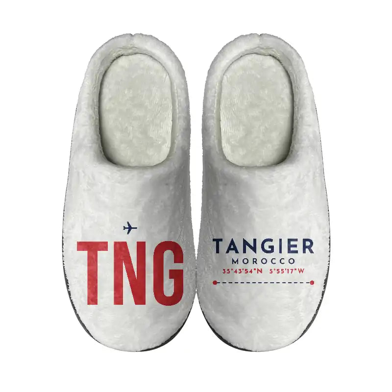 Tangier Ibn Battuta Airport (TNG) Slippers & Flip Flops - Slippers - Cotton - Code - Different - White