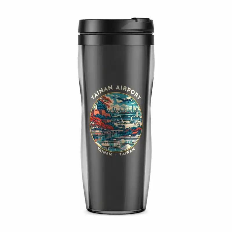 Tainan Airport (TNN) Travel Mugs - Badge - Plastic (No Holder) - Gray