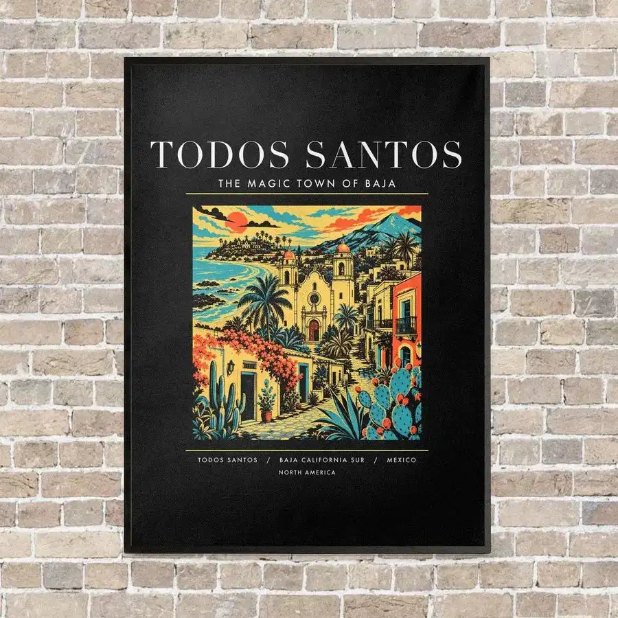 TODOS SANTOS - Poster - Canvas Framed - Black