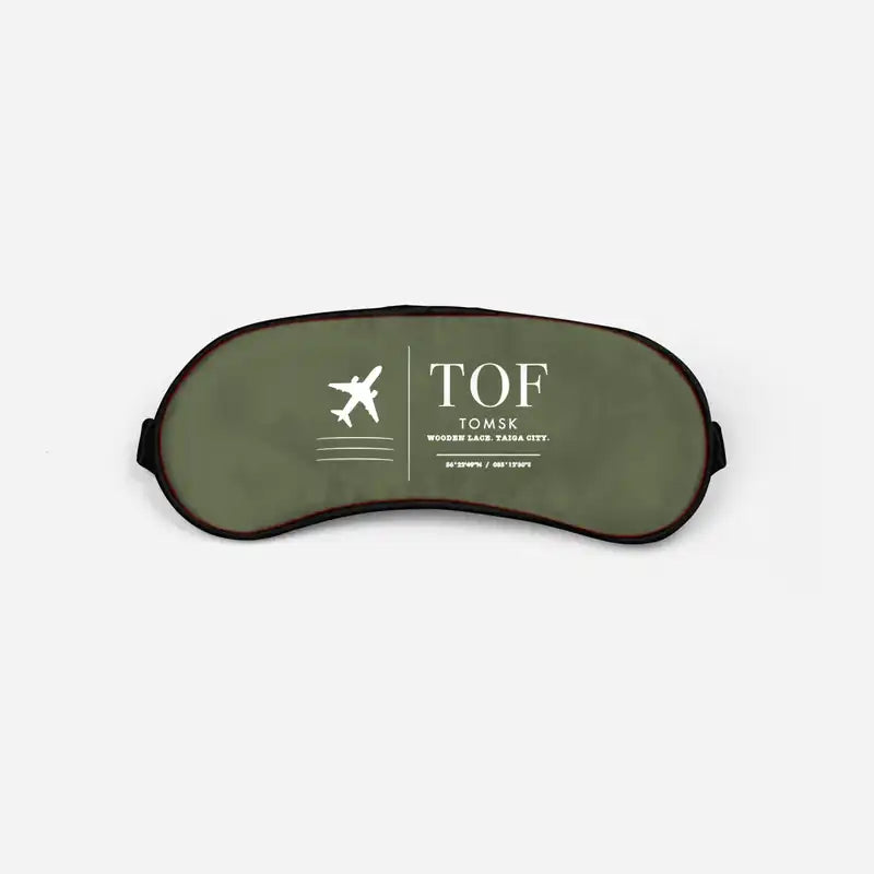 Tomsk Kamov Airport (TOF) Sleep Masks - Sleep Mask - Front - Green Army