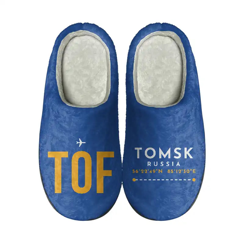 Tomsk Kamov Airport (TOF) Slippers & Flip Flops - Slippers - Cotton - Code - Different - Blue
