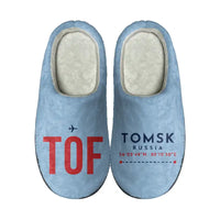 Thumbnail for Tomsk Kamov Airport (TOF) Slippers & Flip Flops - Slippers - Cotton - Code - Different - Light Blue