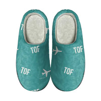 Thumbnail for Tomsk Kamov Airport (TOF) Slippers & Flip Flops - Slippers - Cotton - Pattern - Turquoise