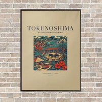 Thumbnail for TOKUNOSHIMA - Poster - Canvas Framed - Beige