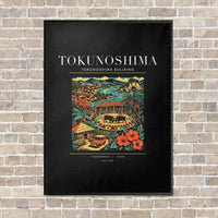 Thumbnail for TOKUNOSHIMA - Poster - Canvas Framed - Black