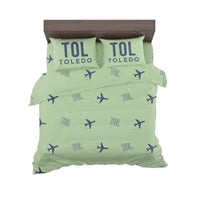Thumbnail for Eugene F. Kranz Toledo Express Airport (TOL) Bedding Sets & Blankets - Bedding Set - Pattern - Light Green
