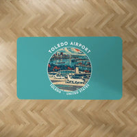 Thumbnail for Eugene F. Kranz Toledo Express Airport (TOL) Carpets - Carpet Rectangle - Badge - Turquoise