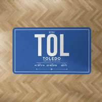 Thumbnail for Eugene F. Kranz Toledo Express Airport (TOL) Carpets - Carpet Rectangle - ID Tag - Blue