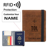 Thumbnail for Eugene F. Kranz Toledo Express Airport (TOL) Leather Wallets - Passport Wallet - Code