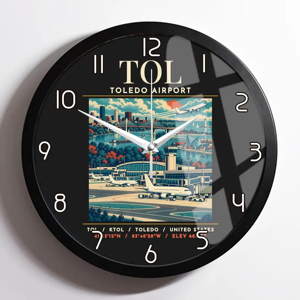 TOL - Poster - Wall Clock Framed - Black