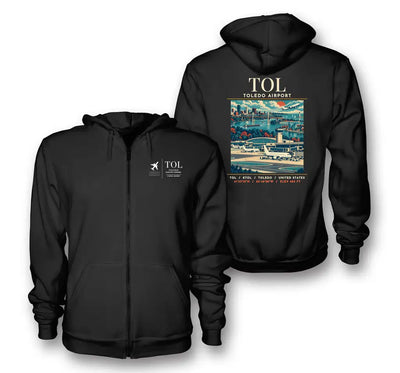 TOL - Poster - Zipped Hoodie - Black