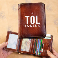 Thumbnail for Eugene F. Kranz Toledo Express Airport (TOL) Leather Wallets - Printed Leather Wallet - Code
