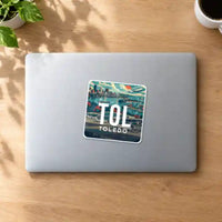 Thumbnail for Eugene F. Kranz Toledo Express Airport (TOL) square sticker - macbook
