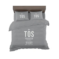Thumbnail for Tromsø Airport (TOS) Bedding Sets & Blankets - Bedding Set - ID Tag - Gray