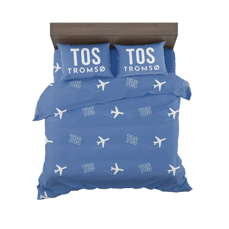 Tromsø Airport (TOS) Bedding Sets & Blankets - Bedding Set - Pattern - Blue