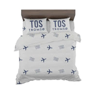 Thumbnail for Tromsø Airport (TOS) Bedding Sets & Blankets - Bedding Set - Pattern - Light Gray