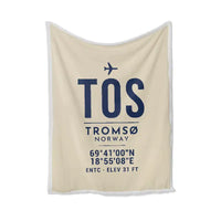 Thumbnail for Tromsø Airport (TOS) Bedding Sets & Blankets - Blanket - ID Tag - Beige