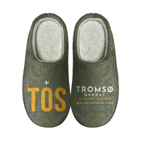 Thumbnail for Tromsø Airport (TOS) Slippers & Flip Flops - Slippers - Cotton - Code - Different - Green Army
