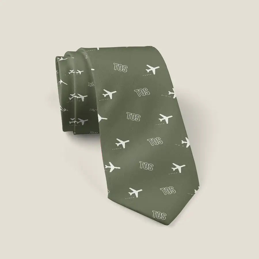 Tromsø Airport (TOS) Ties - Tie - Pattern - Green Army