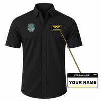 Thumbnail for Toyama Airport (TOY) Shirts - Short Sleeve Shirt - Badge - Black + NAME