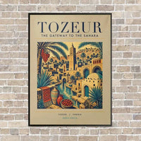 Thumbnail for TOZEUR - Poster - Canvas Framed - Beige
