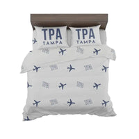 Thumbnail for Tampa International Airport (TPA) Bedding Sets & Blankets - Bedding Set - Pattern - Light Gray