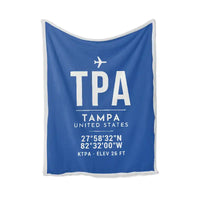 Thumbnail for Tampa International Airport (TPA) Bedding Sets & Blankets - Blanket - ID Tag - Blue