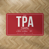 Thumbnail for Tampa International Airport (TPA) Carpets - Carpet Rectangle - ID Tag - Red