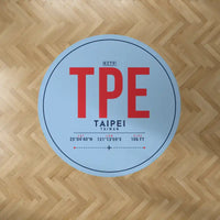 Thumbnail for Taipei Taiwan Taoyuan International Airport (TPE) Carpets - Carpet Round - ID Tag - Light Blue