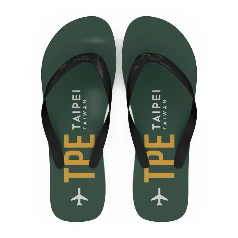 Taipei Taiwan Taoyuan International Airport (TPE) Slippers & Flip Flops - Slippers - Flip Flops - Code - Dark Green
