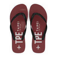Thumbnail for Taipei Taiwan Taoyuan International Airport (TPE) Slippers & Flip Flops - Slippers - Flip Flops - Code - Dark Red
