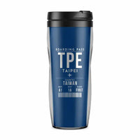 Thumbnail for Taipei Taiwan Taoyuan International Airport (TPE) Travel Mugs - Boarding Pass - Plastic (No Holder) - Blue