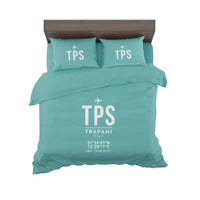 Thumbnail for Vincenzo Florio Airport Trapani-Birgi (TPS) Bedding Sets & Blankets - Bedding Set - ID Tag - Turquoise
