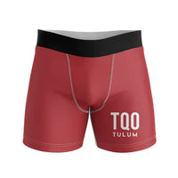 Thumbnail for Felipe Carrillo Puerto International Airport Tulum (TQO) Men Boxers - Code - Red