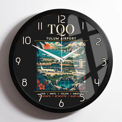 TQO - Poster - Wall Clock Framed - Black