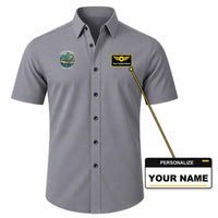 Thumbnail for Felipe Carrillo Puerto International Airport Tulum (TQO) Shirts - Short Sleeve Shirt - Badge - Gray + NAME