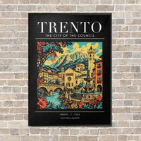 Thumbnail for TRENTO - Poster - Canvas Framed - Black