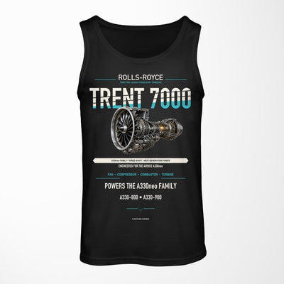 TRENT 7000 design on black tank top