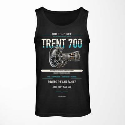 TRENT 700 design on black tank top