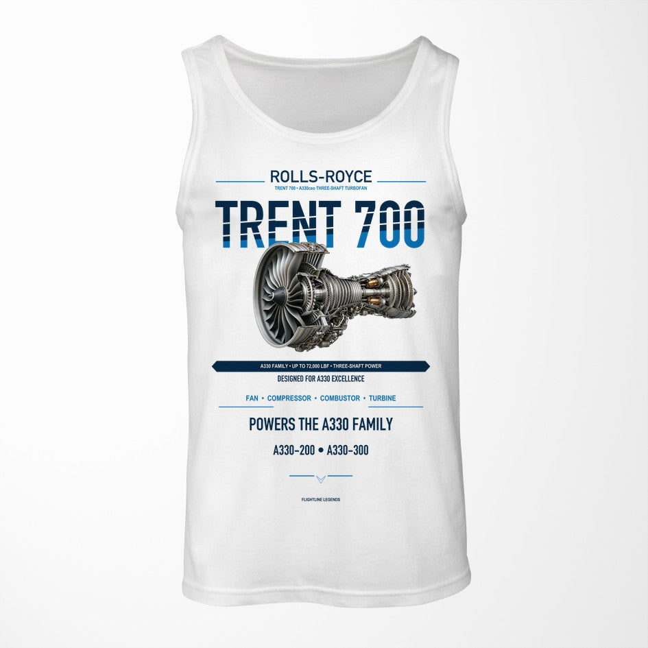 TRENT 700 design on white tank top