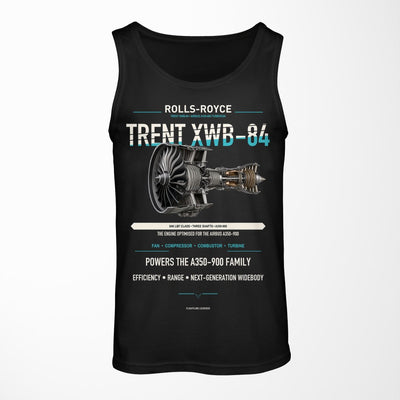 TRENT XWB-84 design on black tank top