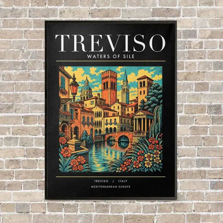 TREVISO - Poster - Canvas Framed - Black