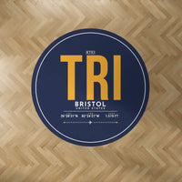 Thumbnail for Tri-Cities Airport (TRI) Carpets - Carpet Round - ID Tag - Dark Blue