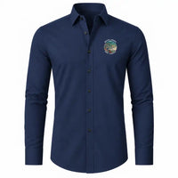 Thumbnail for Tri-Cities Airport (TRI) Shirts - Long Sleeve Shirt - Badge - Dark Blue