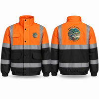 Thumbnail for Tri-Cities Airport (TRI) Reflective Winter Jackets - Badge - Orange & Navy