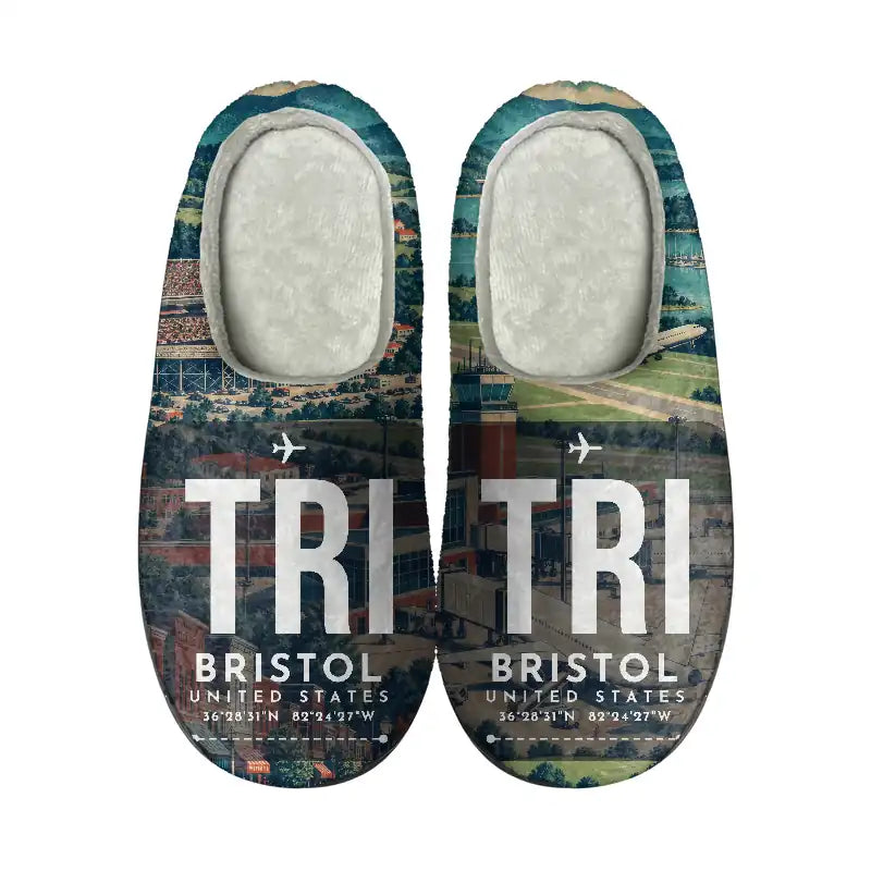 Tri-Cities Airport (TRI) Slippers & Flip Flops - Slippers - Cotton - Scene - Same
