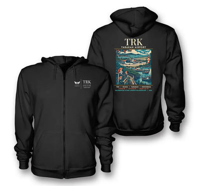TRK - Poster - Zipped Hoodie - Black