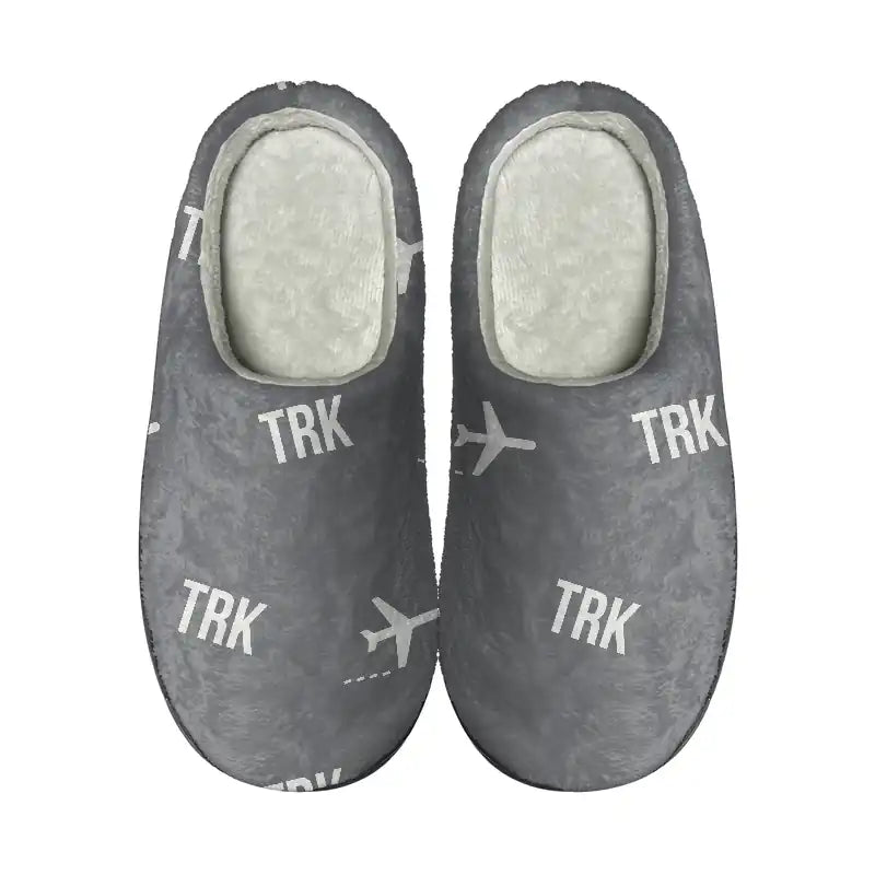 Juwata International Airport (TRK) Slippers & Flip Flops - Slippers - Cotton - Pattern - Gray